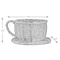Vintiquewise Wicker Saucer Coffee Mug Cup Decorative Gift Basket Desk Organizer QI003795 - alternate 6